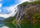 Waterfall in the Geirangerfjord, Norway