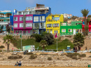 Colorful Houses near the Beach in Aghroud, Morocco