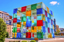 A Huge Colorful Glass Cube in Malaga