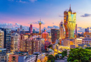 Macau Downtown City Skyline