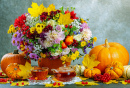 Autumn Bouquet with Tea