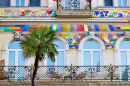 Colorful Mosaic on a Building in Batumi, Georgia