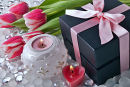 Box, Candles and Tulips