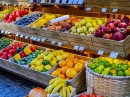 Various Fruits in Boxes on the Market