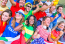 Fans from Different Countries at the Stadium