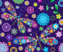 Pattern With Dragonflies And Flowers