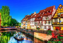 Half-Timbered Buildings in the Old Town of Colmar