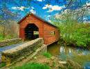 Covered Bridge in Baker Park, Frederick, MD, USA