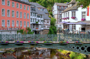 View of the Old Town of Monschau, Germany