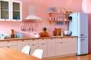 Stylish Pink Kitchen Interior