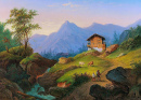 Mountain Landscape with Hikers (1867)