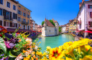 Palais de l'Ille in the Old Town of Annecy, France