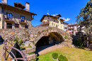 View of the Roman Bridge in Aosta, Italy