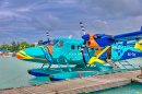 Colorful Seaplane in Male, Maldives