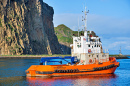 Tugboat in the Port of Vestmannaeyjar, Iceland