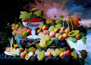 Fruit Still Life in a Landscape