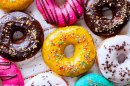 Variety of Delicious Donuts