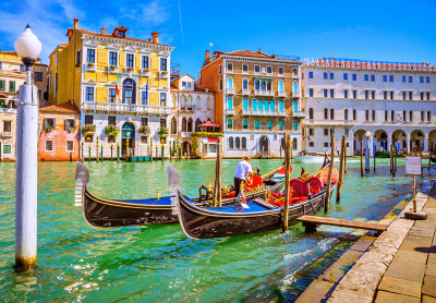 View of the Famous Grand Canal in Venice, Italy