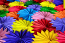 Multi-Colored Paper Fans