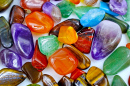 Semi-Precious Mineral Stones Close-Up