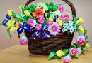 Beautiful Flowers in a Basket