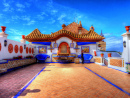 Terrace of the Palau de Maricel in Sitges, Spain