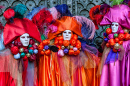 Colorful Masks at the Carnival in Venice, Italy