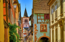 Half-Timbered Houses in Riquewihr, France