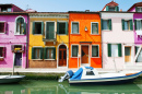 Scenic View of Burano Island, Venice, Italy