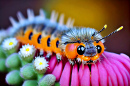 Caterpillar on a Flower