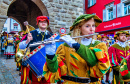 Participants in the Carnival in Rottweil, Germany
