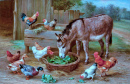 Feeding Time on a Farm by Edgar Hunt (1935)