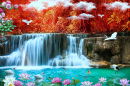 Amazing Natural Landscape with Waterfalls
