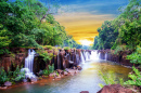 Tad Pha Suam Waterfall in Laos