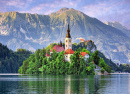 Sunrise over Lake Bled, Slovenia