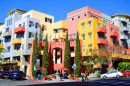 Little Italy, San Diego skyline, CA, USA