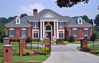 Large Brick House behind the Iron Gate