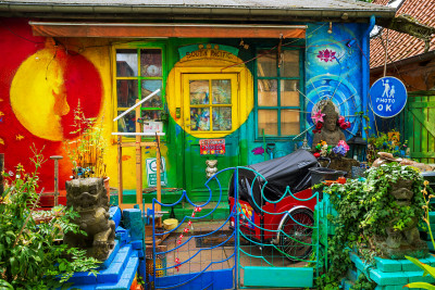 Christiania District in Copenhagen, Denmark