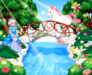 Princess and Unicorn in the Enchanted Forest