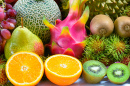 Close-Up of Tropical Fruits