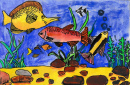 Underwater World Watercolor Illustration
