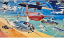 Spirit of Flight Research Mural by Robert McCall