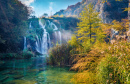 Waterfall in Plitvice National Park, Croatia