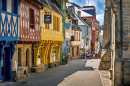 Half-Timbered Houses in Josselin, Morbihan, France