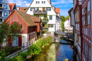 Canal in Fisherman's Quarter in Ulm, Germany
