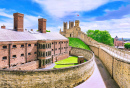 Old Gaol and Castle Walls at Lincoln Castle, UK