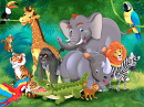 Happy Animals in the Jungles
