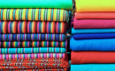 Colorful Textiles at a Market in Otavalo, Ecuador