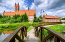 Wooden Pedestrian Bridge in Dobre Miasto, Poland