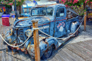Vintage Blue Pickup Truck, Key West, FL, USA